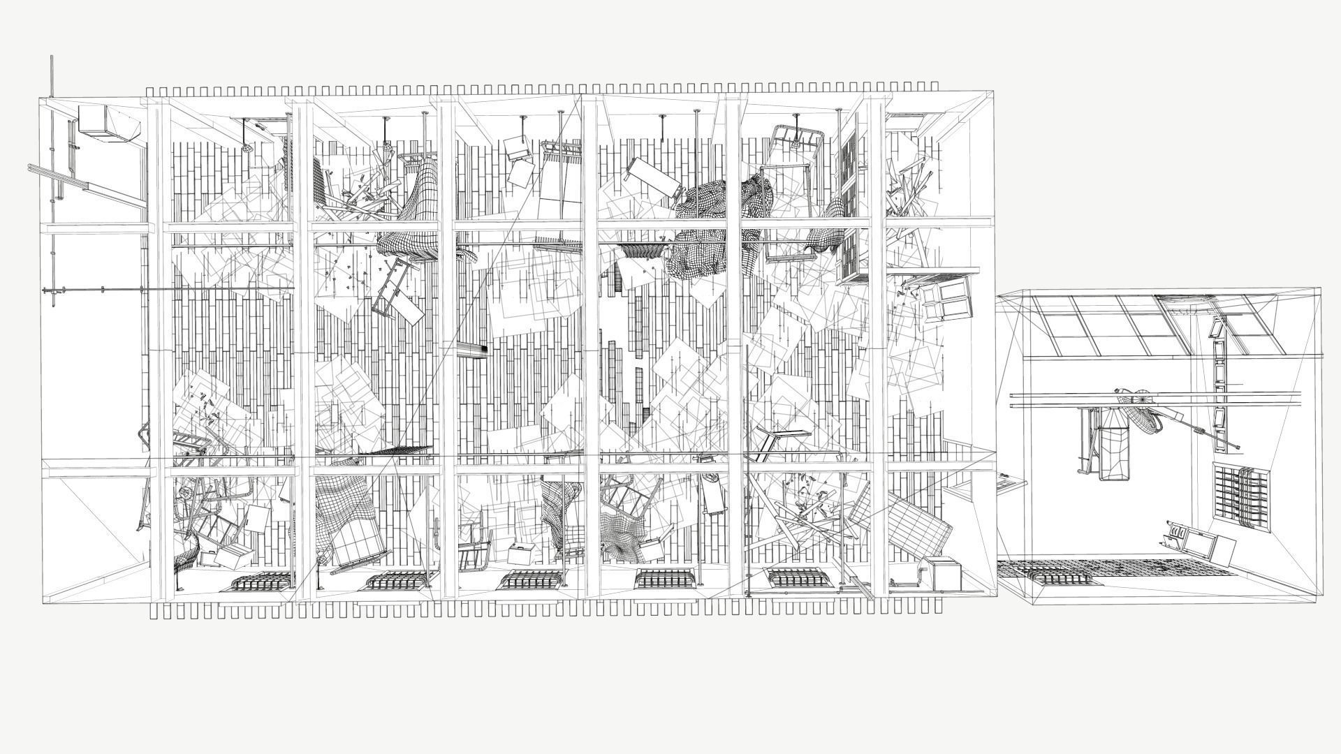 Abandoned Infirmary  Low-poly 3D model_15