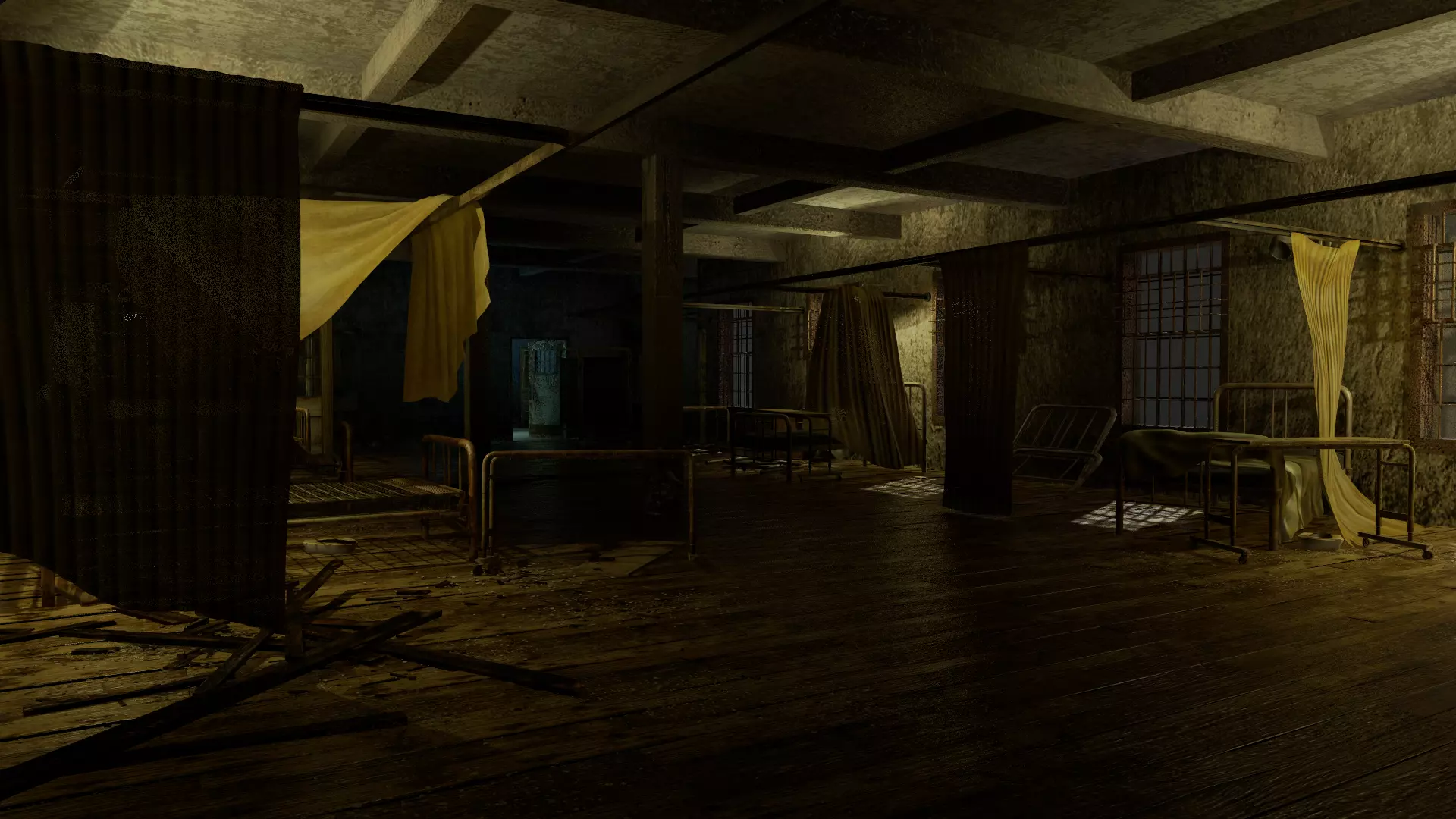 Abandoned Infirmary  Low-poly 3D model_0