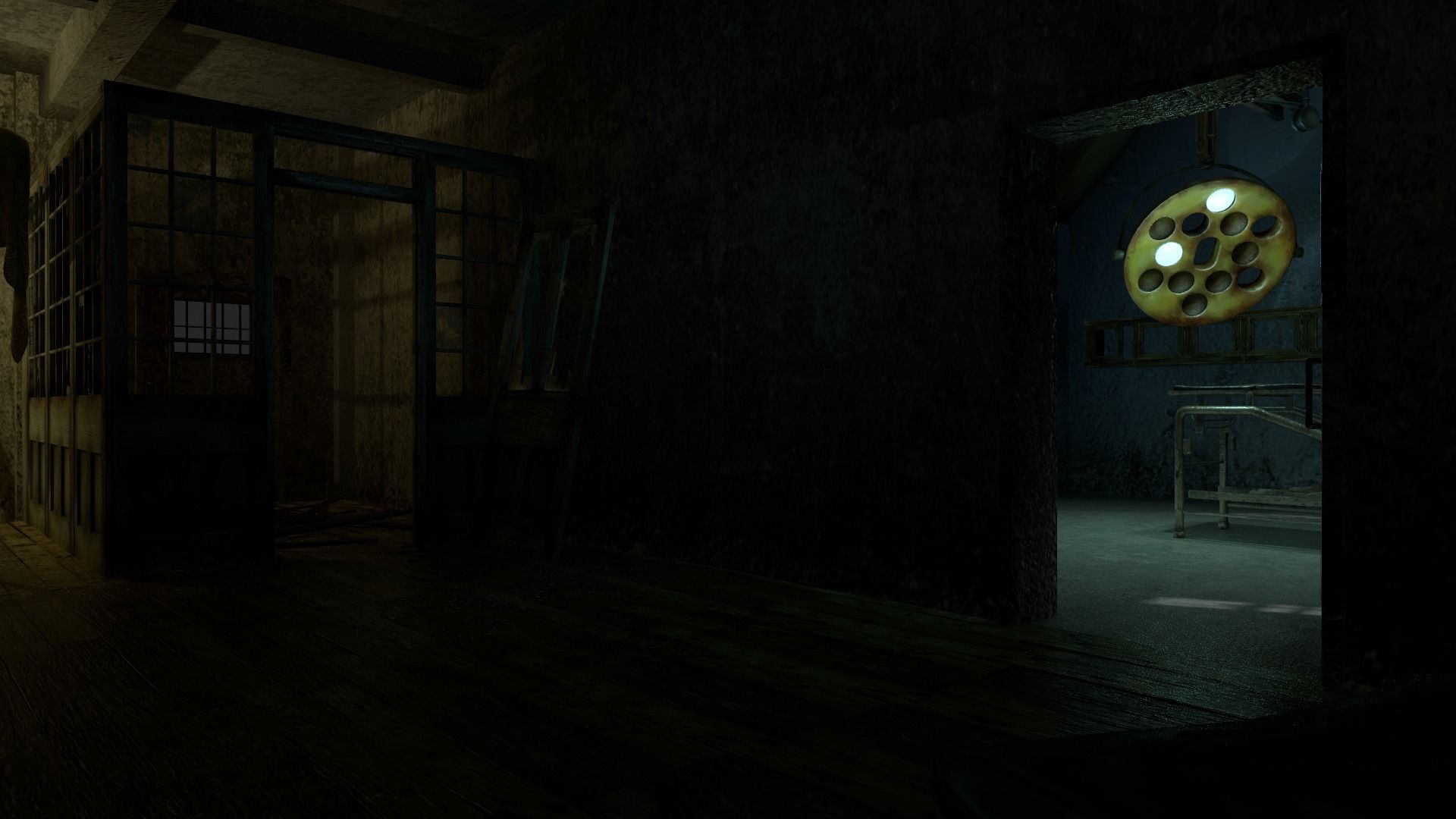 Abandoned Infirmary  Low-poly 3D model_8