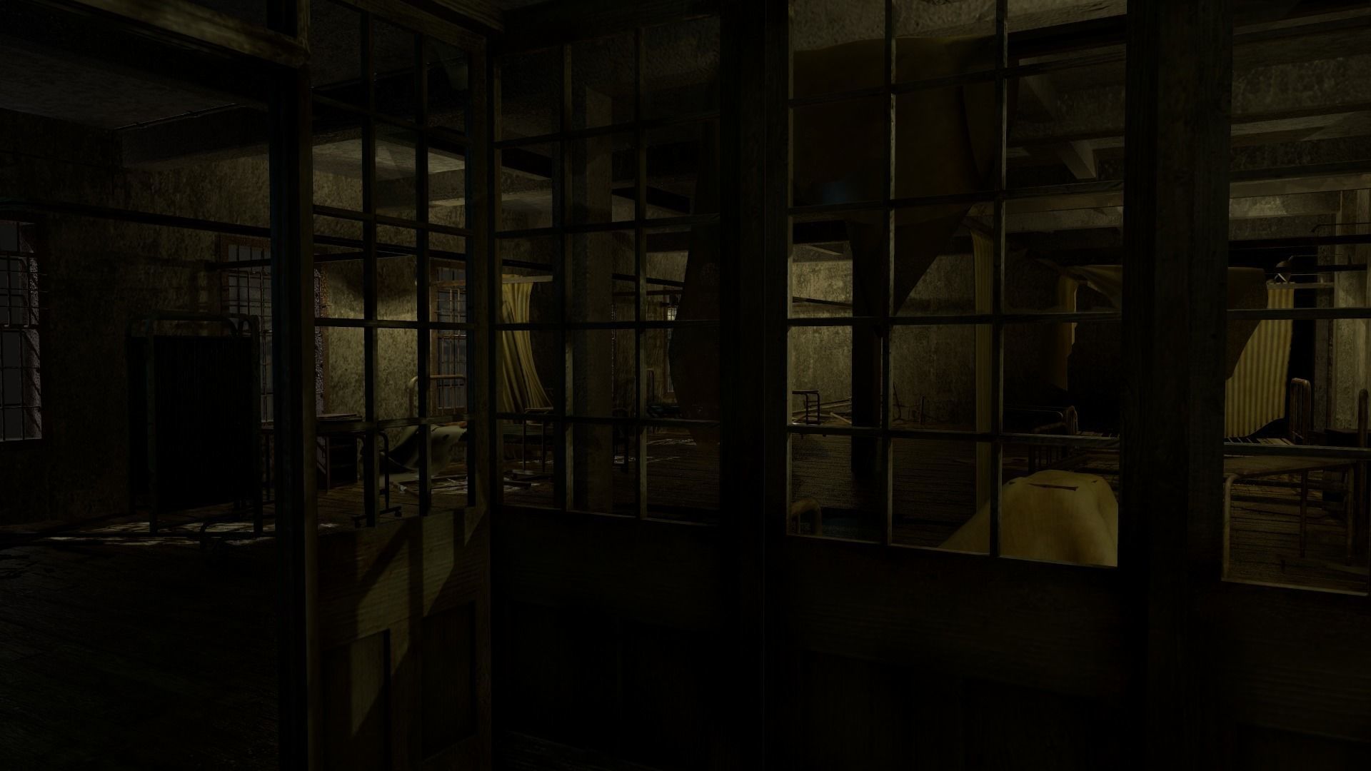 Abandoned Infirmary  Low-poly 3D model_6