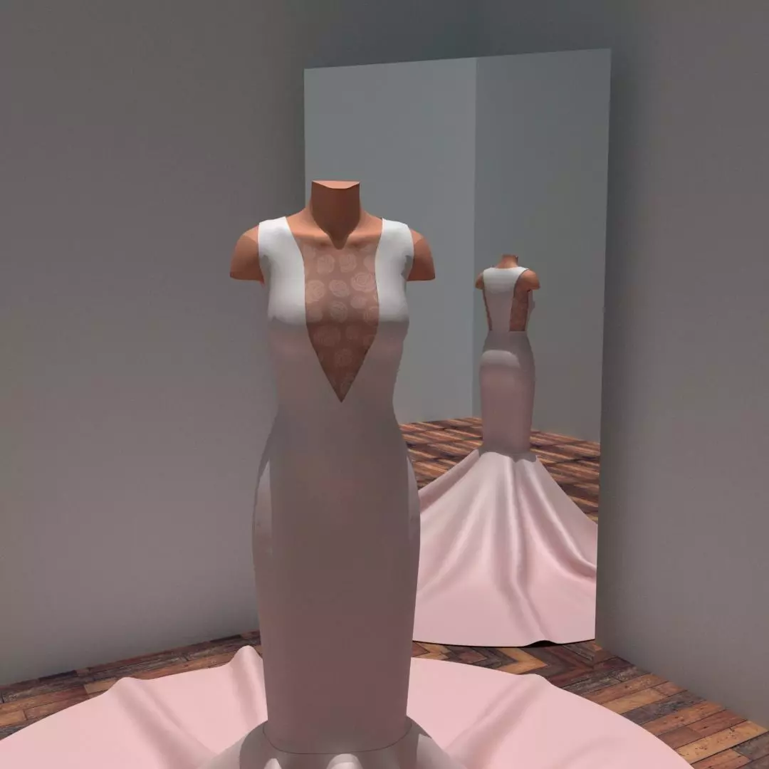 Wedding dress 3D model