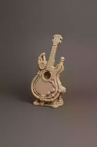 Industrial Guitar Sculpture
