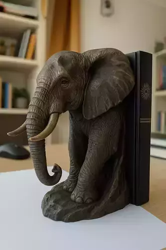 Elephant Statue Book Holder 3D print model