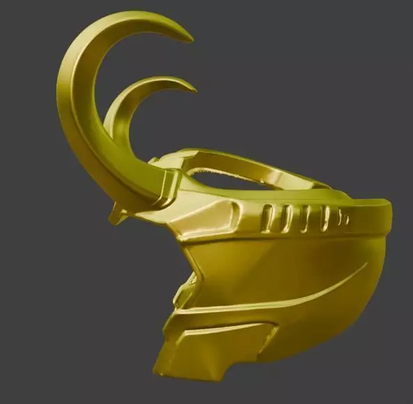 Loki Helmet Multi Part Cosplay and Display 3D print model_1
