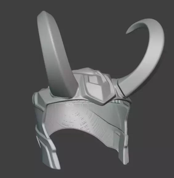 Loki Helmet Multi Part Cosplay and Display 3D print model_3