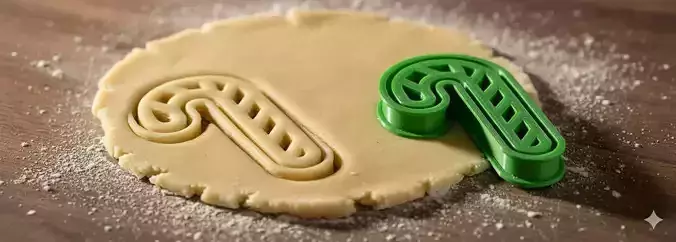 Candy Cane Cookie Cutter 3D Print