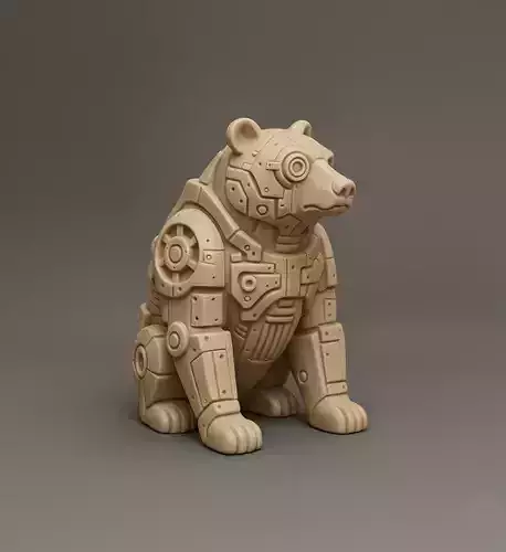 Mechanical Bear Sculpture