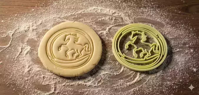 Horse Cookie Cutter Galloping Stallion Pastry Stamp