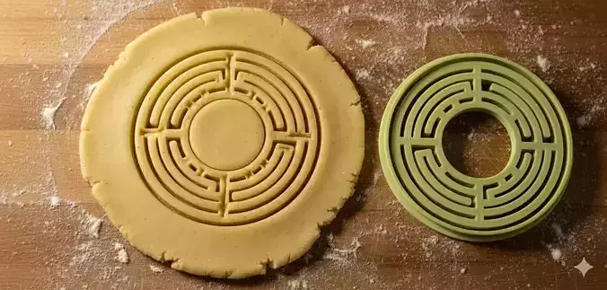 Circular Maze Cookie Cutter
