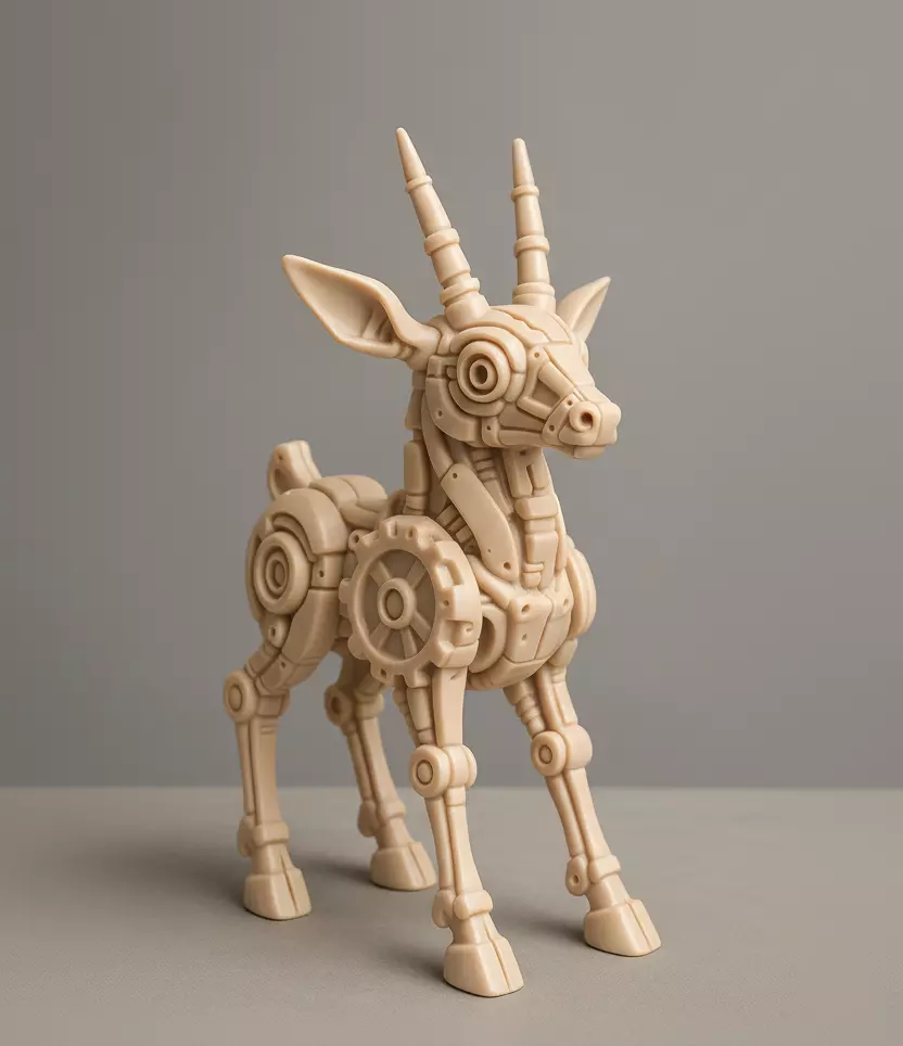 Mechanical Deer Sculpture 3D print model