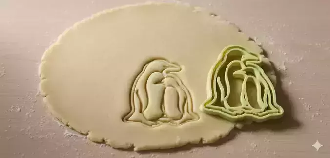 Penguin Family Cookie Cutter