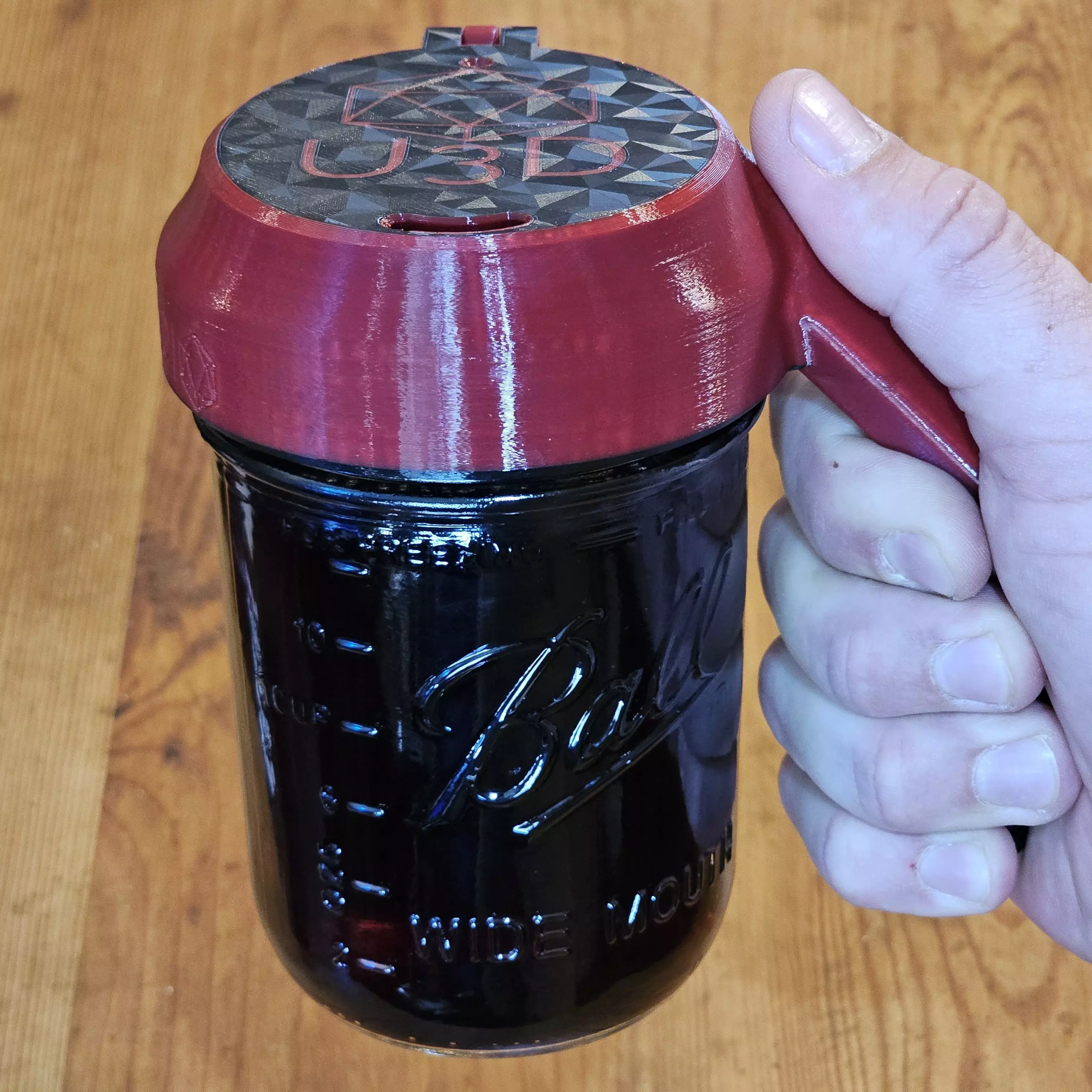 Mason Jar Mug Mod v2 3D print model_9