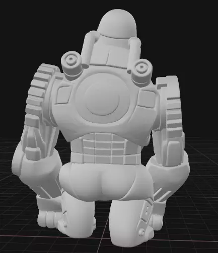 Mechanical Gorilla Sculpture 3D print model_3