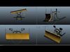Snow plow with rig Low-poly 3D model_2