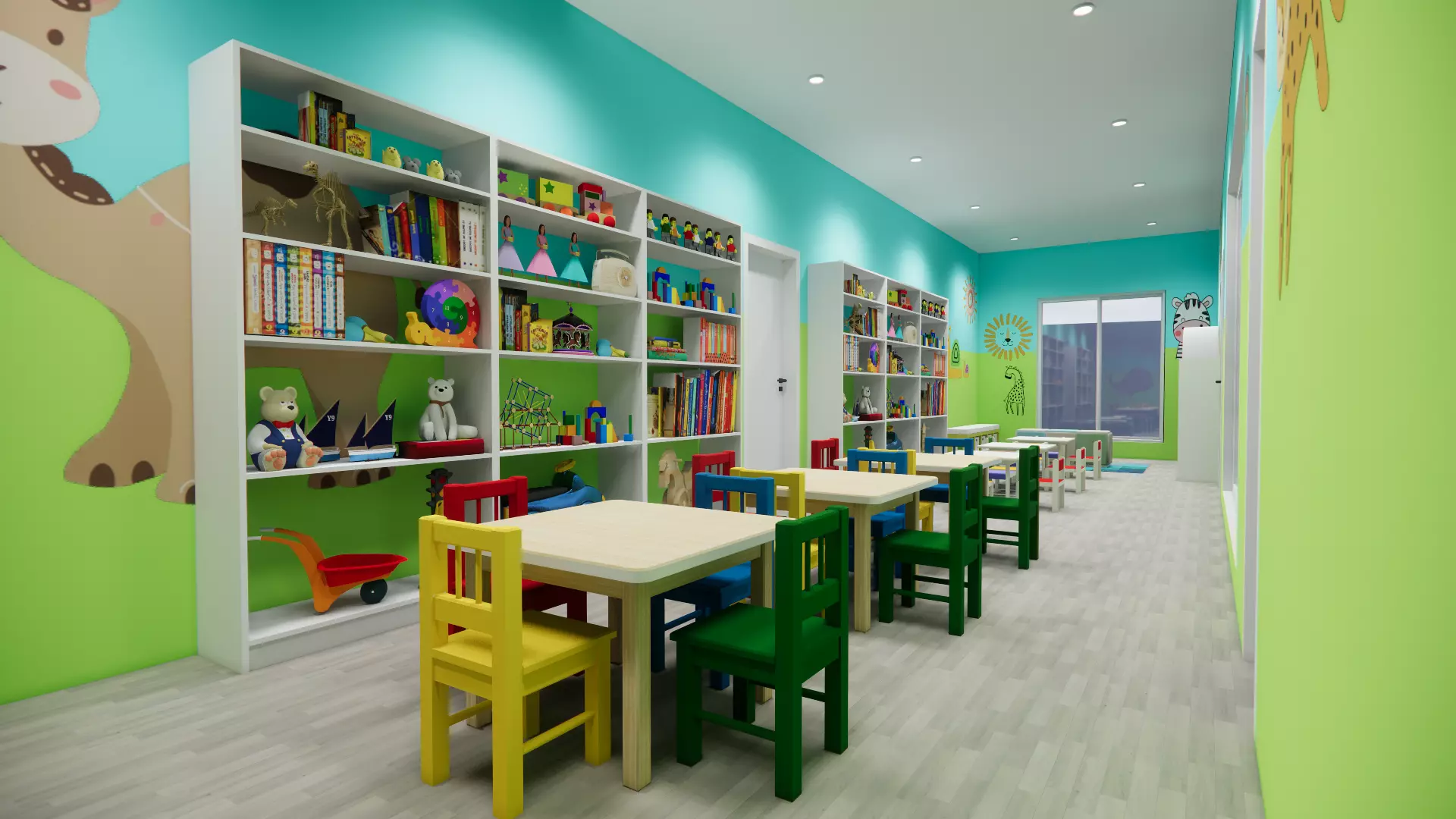CRECHE INTERIOR DESIGN Low-poly 3D model