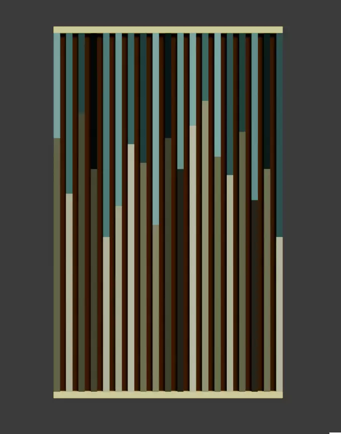 Modern Wall Art Set Low-poly 3D model_2