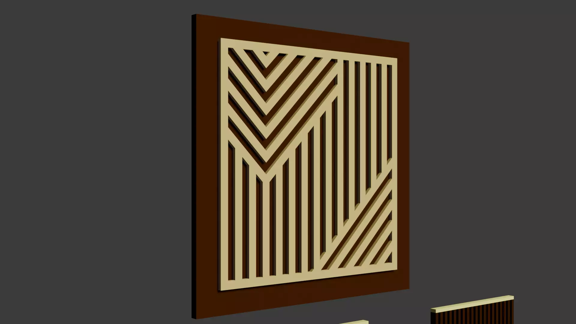 Modern Wall Art Set Low-poly 3D model_4