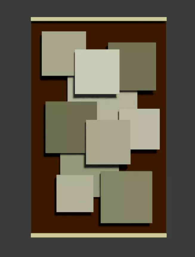 Modern Wall Art Set Low-poly 3D model_1