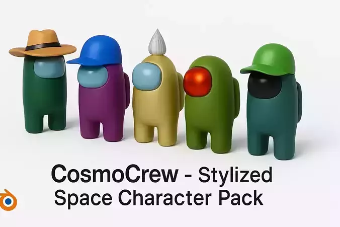 CosmoCrew - Stylized Space Character Pack 5 Variations