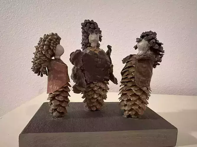 Handcrafted 3D Natural Figures  Wood  Sculptures 