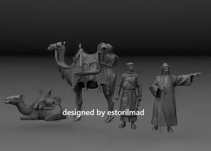 WW2 BEDOUINS WITH DROMEDARIES ALAMEIN