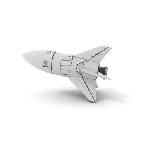 Sleek Silver Rocket model pack