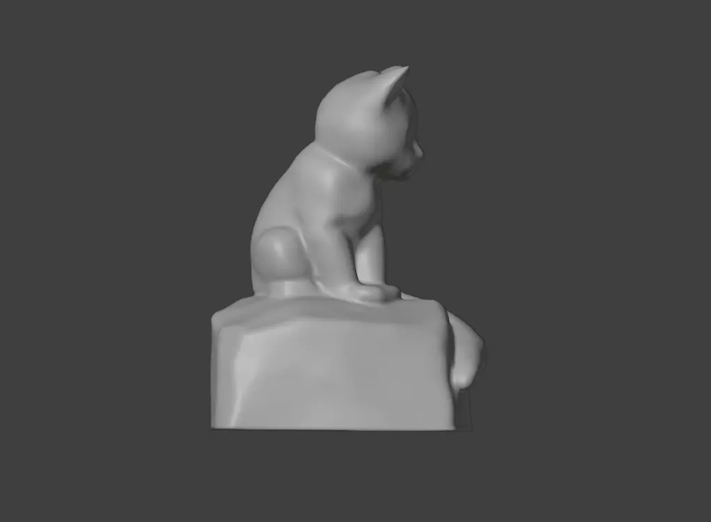 Whisker Sculpture Low-poly 3D model_16