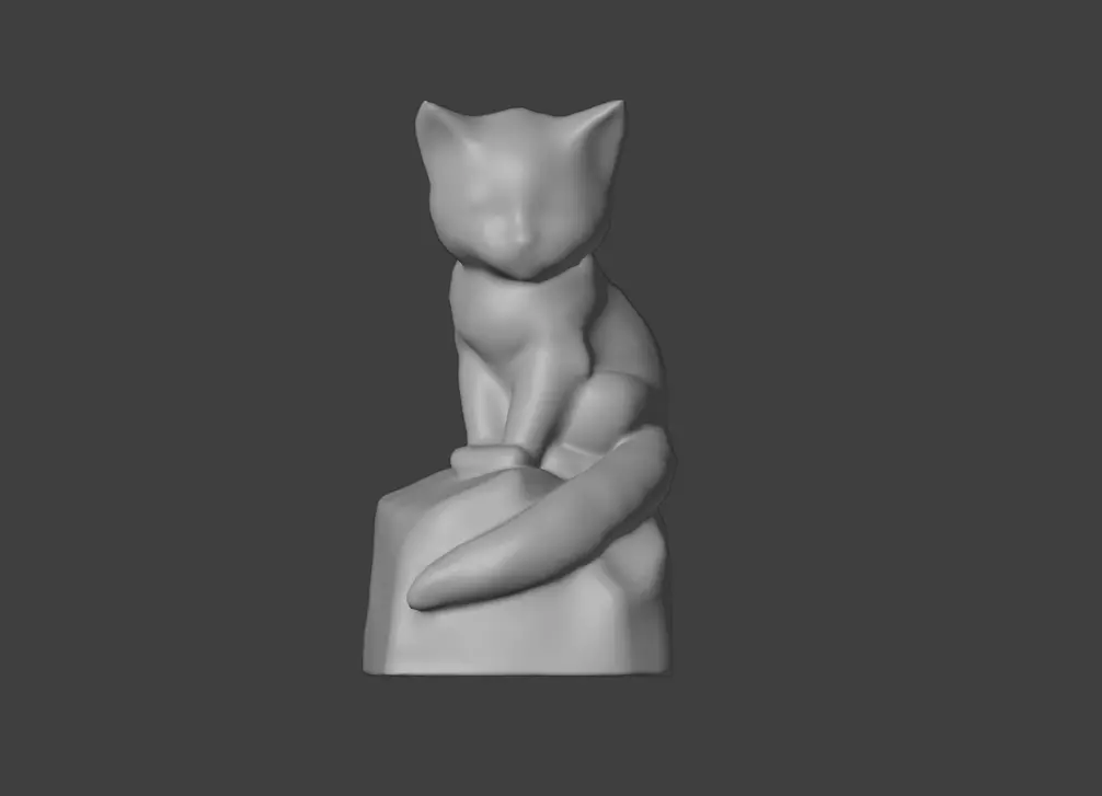 Whisker Sculpture Low-poly 3D model_15