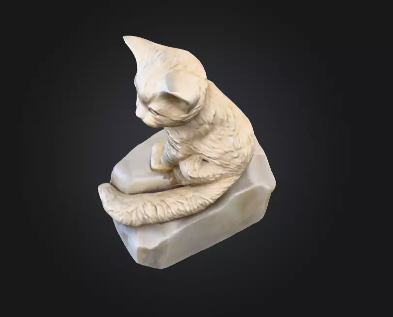 Whisker Sculpture Low-poly 3D model_8
