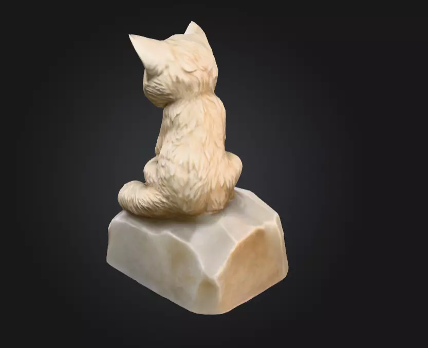 Whisker Sculpture Low-poly 3D model_3