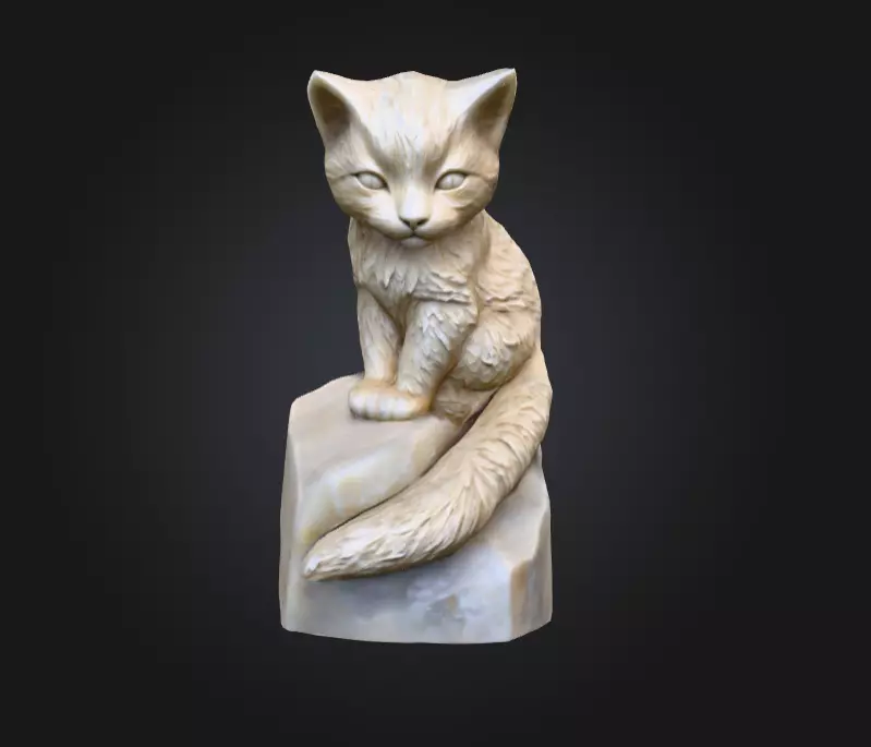 Whisker Sculpture Low-poly 3D model_0