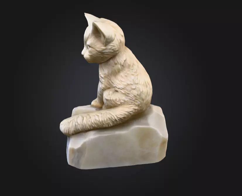 Whisker Sculpture Low-poly 3D model_2