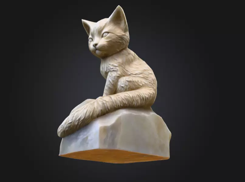Whisker Sculpture Low-poly 3D model_12