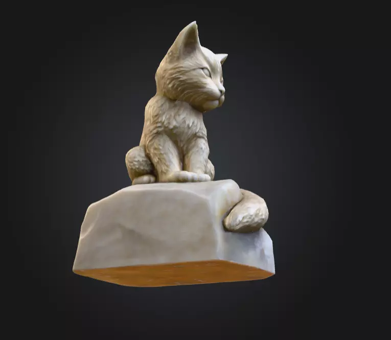 Whisker Sculpture Low-poly 3D model_11