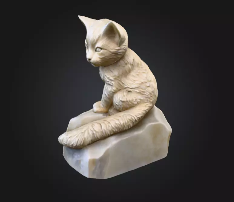 Whisker Sculpture Low-poly 3D model_1