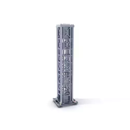 Industrial Launch Tower model pack Low-poly 3D model