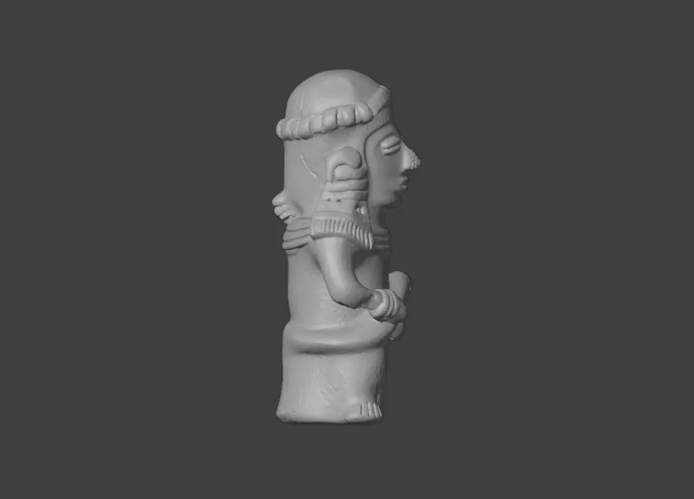 Aztec Sculpture Low-poly 3D model_17