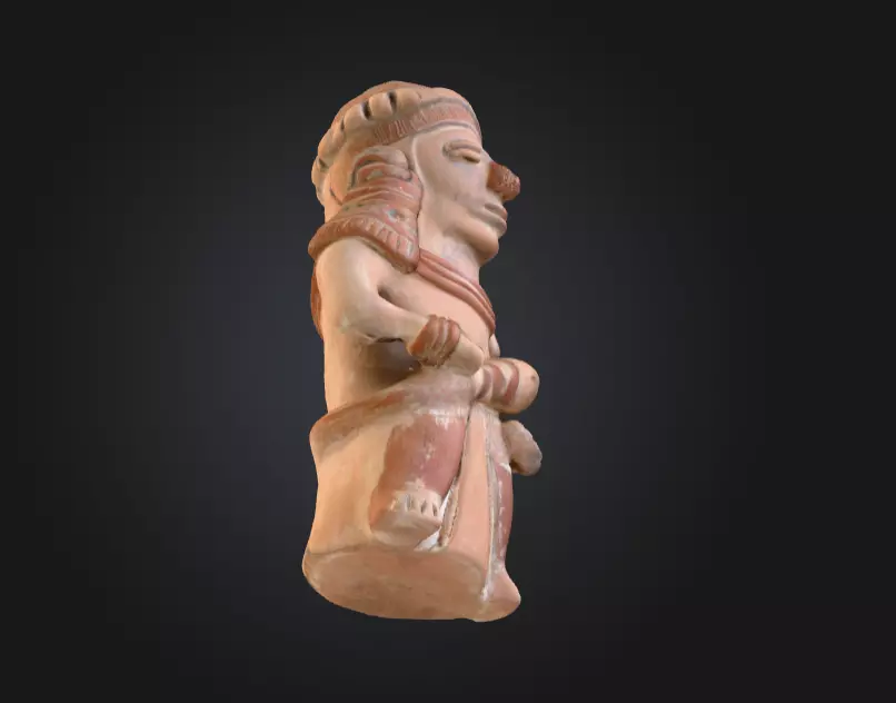 Aztec Sculpture Low-poly 3D model_13