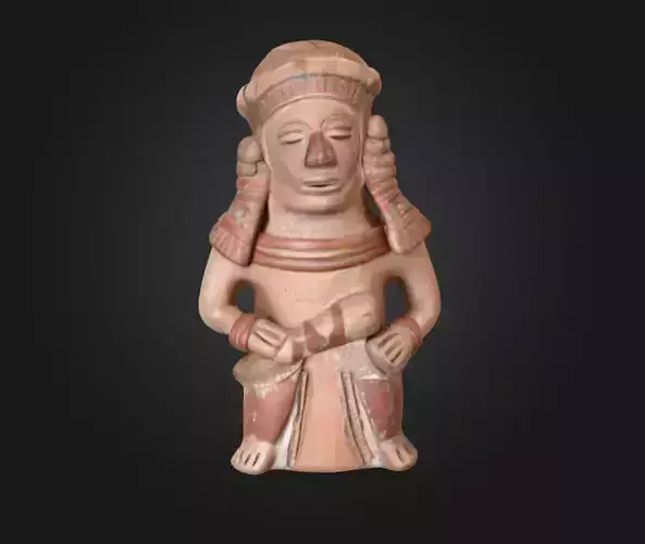 Aztec Sculpture Low-poly 3D model