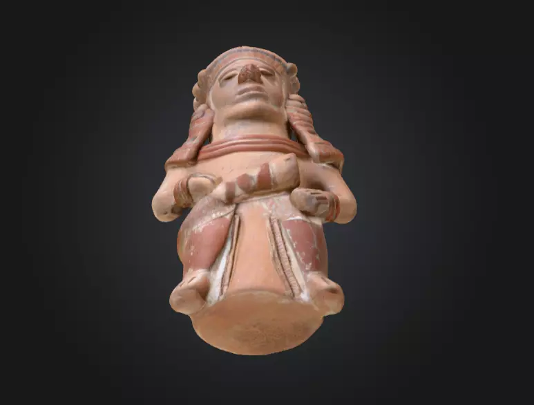 Aztec Sculpture Low-poly 3D model_11