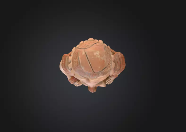 Aztec Sculpture Low-poly 3D model_14
