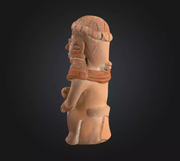 Aztec Sculpture Low-poly 3D model_5