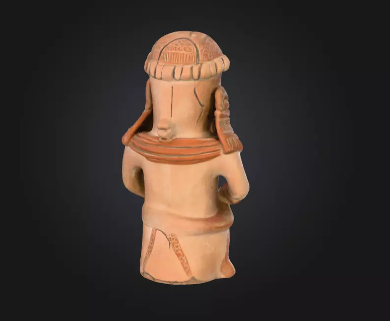 Aztec Sculpture Low-poly 3D model_3