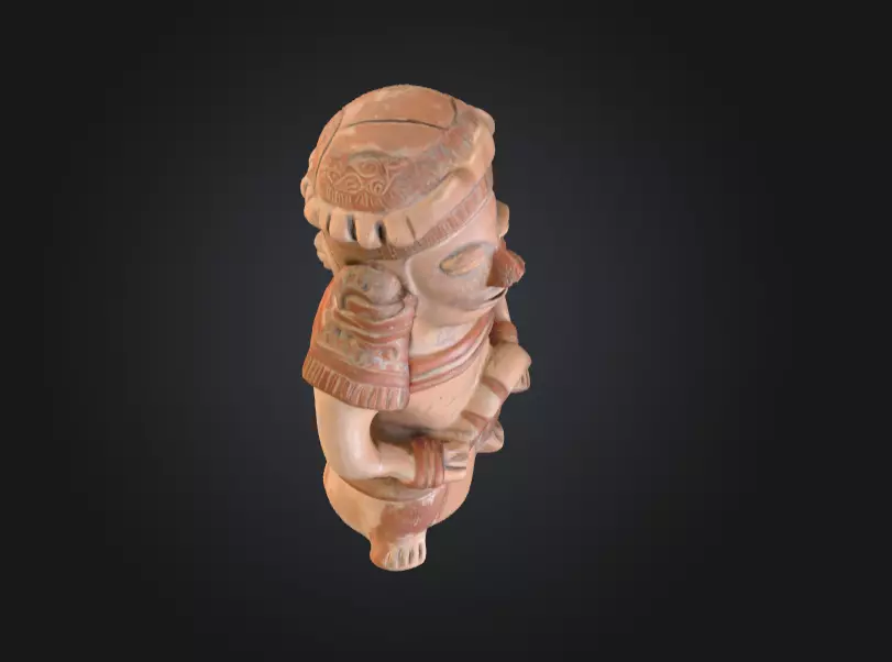 Aztec Sculpture Low-poly 3D model_10