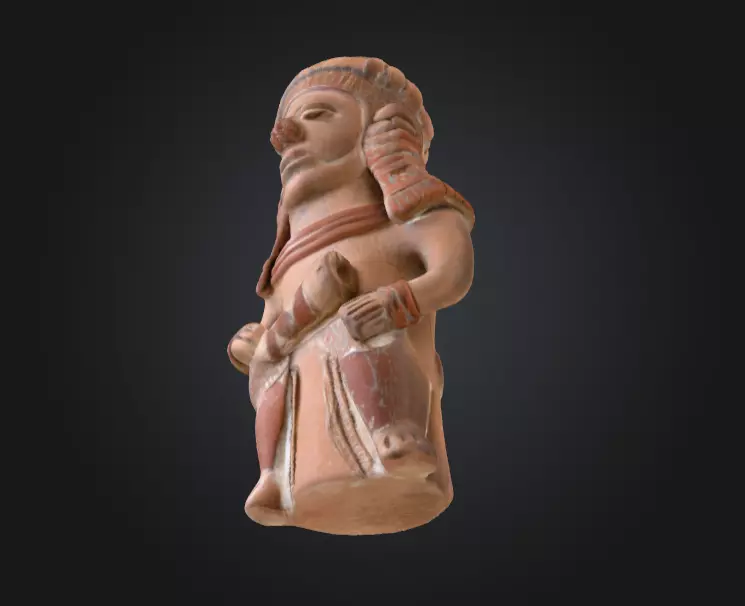 Aztec Sculpture Low-poly 3D model_12