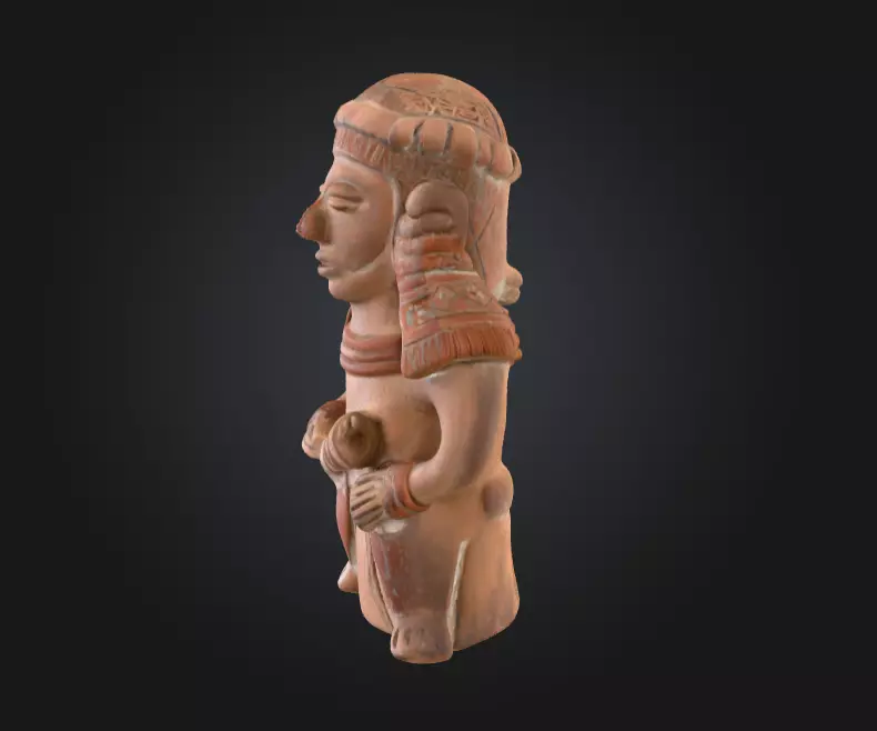 Aztec Sculpture Low-poly 3D model_6