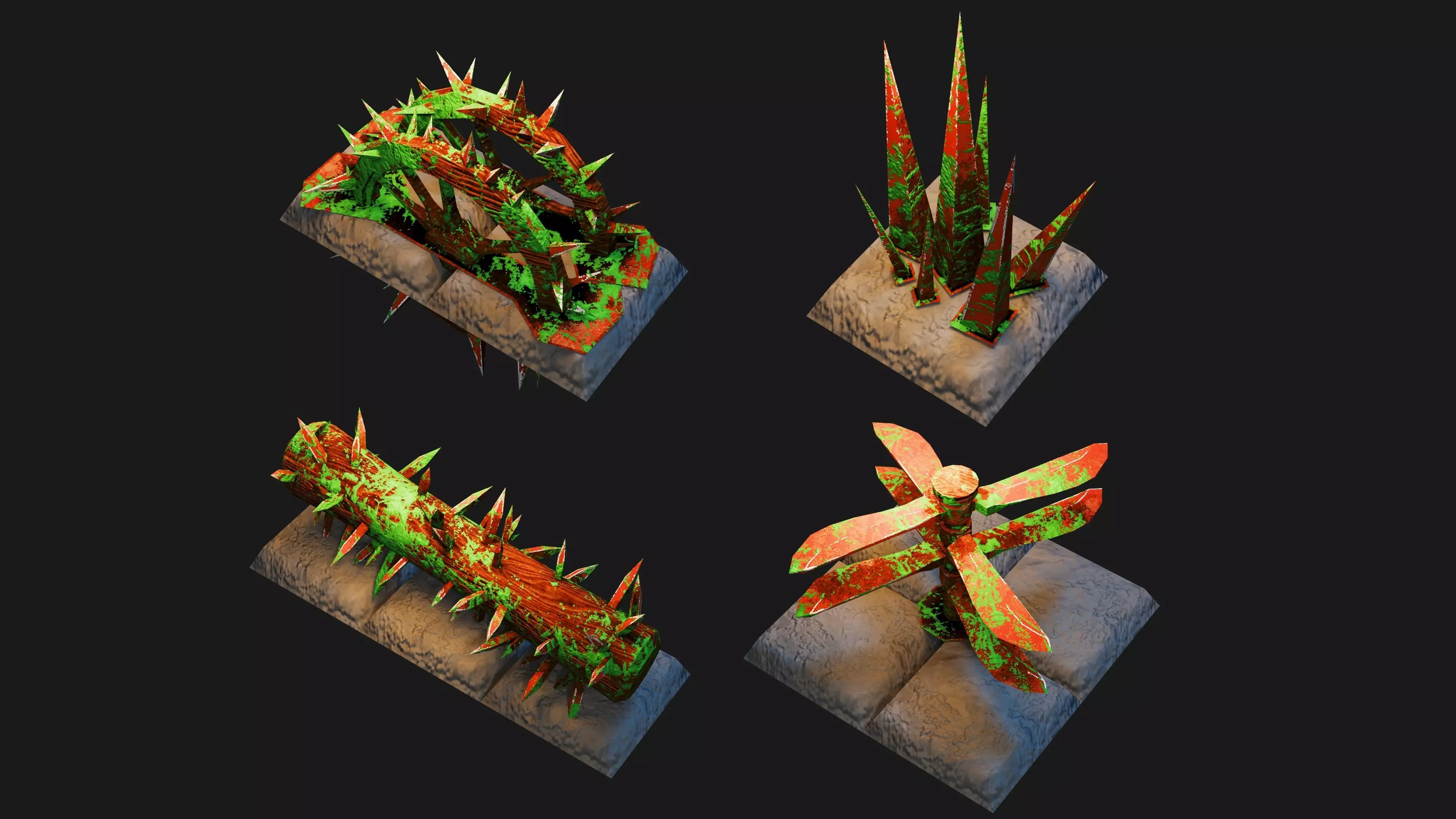 Dungeon Traps Low-poly 3D model_0