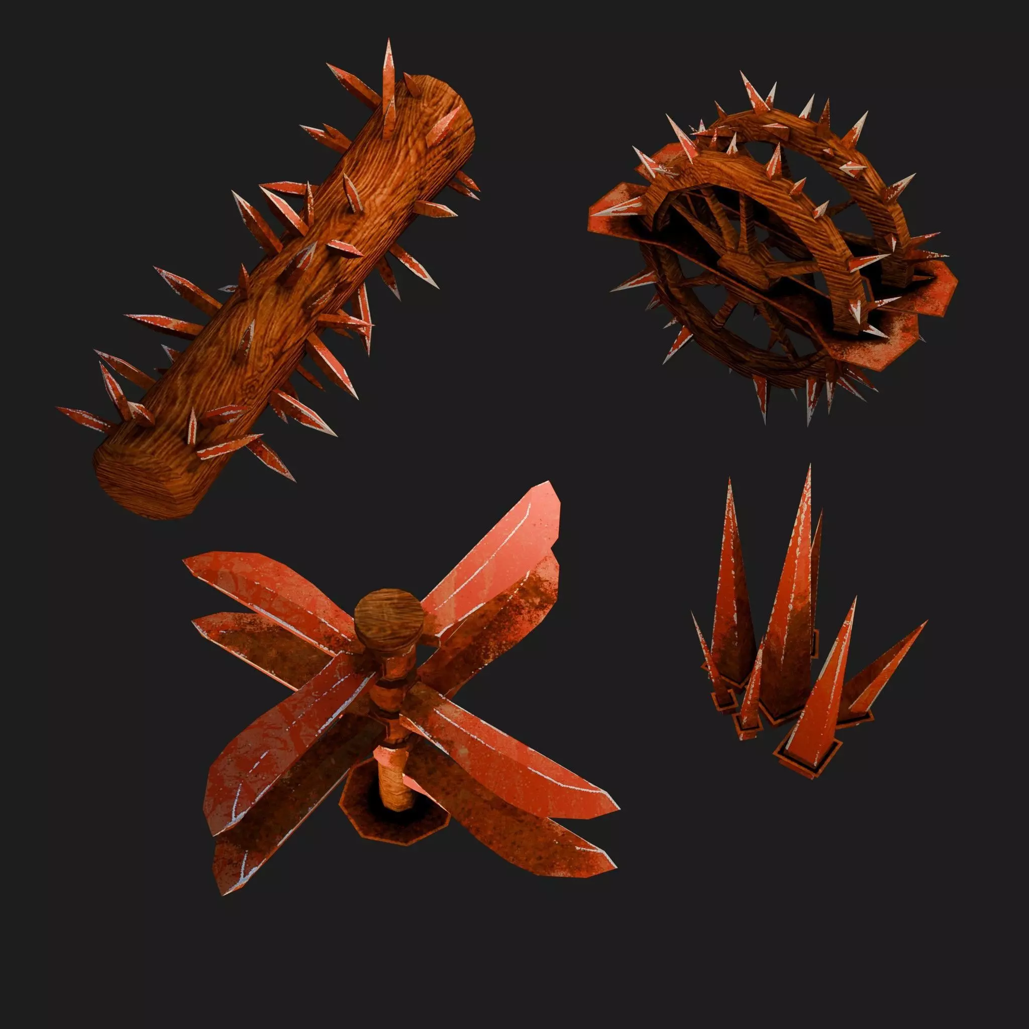 Dungeon Traps Low-poly 3D model_10