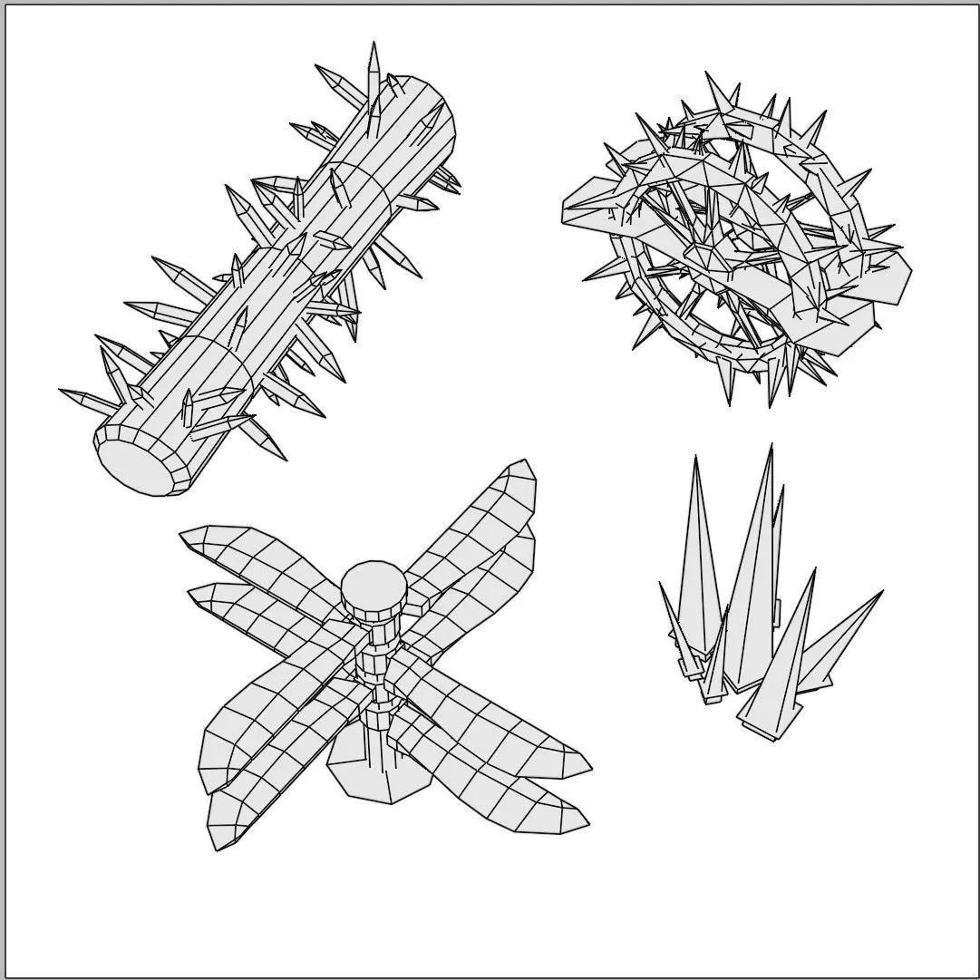 Dungeon Traps Low-poly 3D model_17