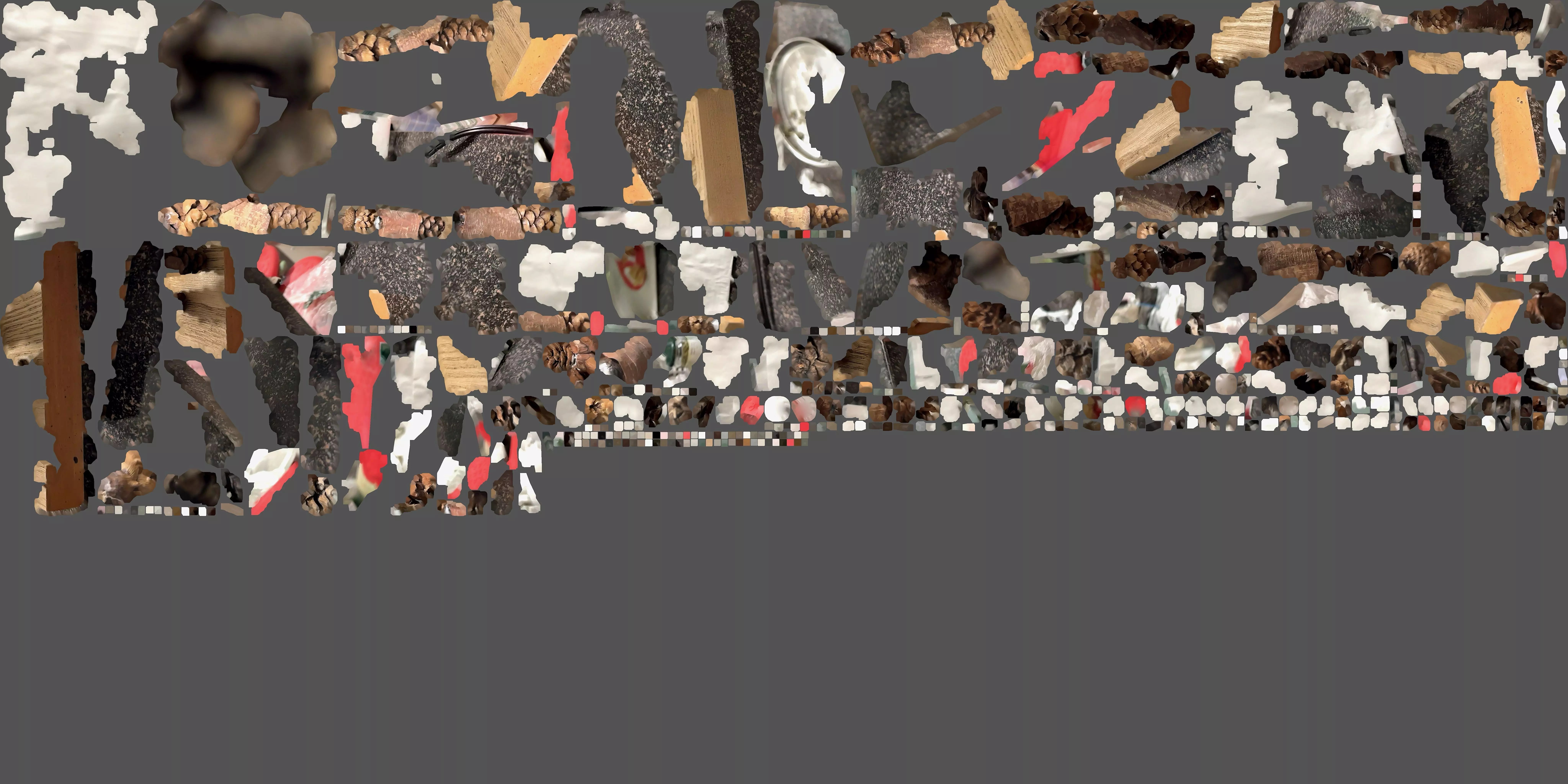 Handcrafted 3D Natural Figures Wood  Sculptures Low-poly 3D model_1